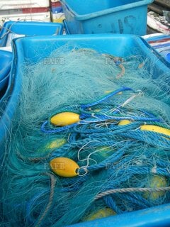 FISHING GEAR Retirement RIGGED GILL NETS & L BLUE BINS New Coils ROPE more - ID:122651