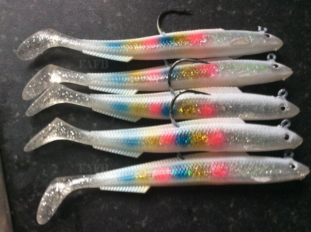 Sandeel Fishing Lures - Bass, Pollock, Cod - Various Colours - NEW Pearl Sparkle - picture 1