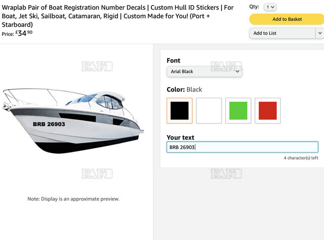 Small Boat Registration Leter And Number Decals Amazon Ad 119179 Small Boat Registration Leter And Number Decals Amazon Ad 119179
