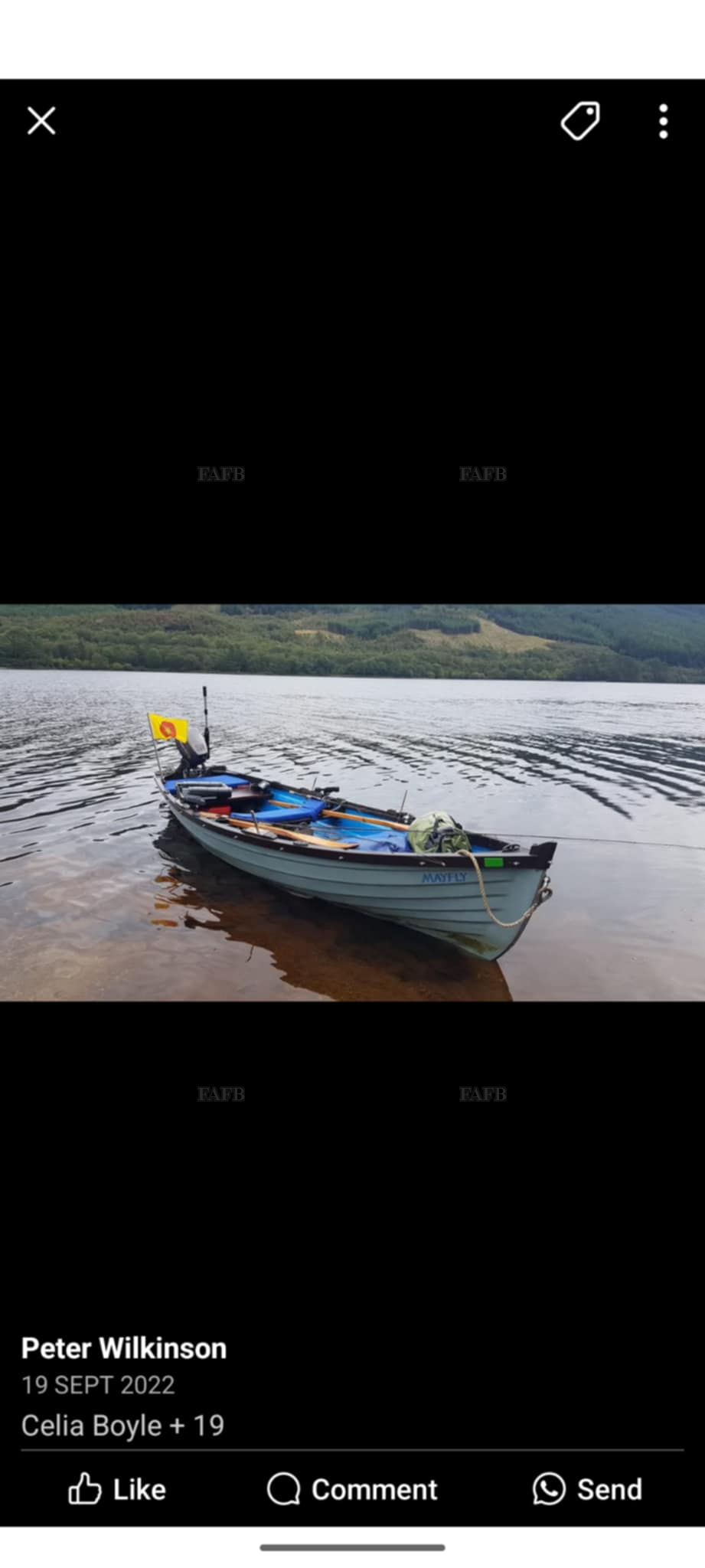 14ft GRP Simulated Clinker boat.