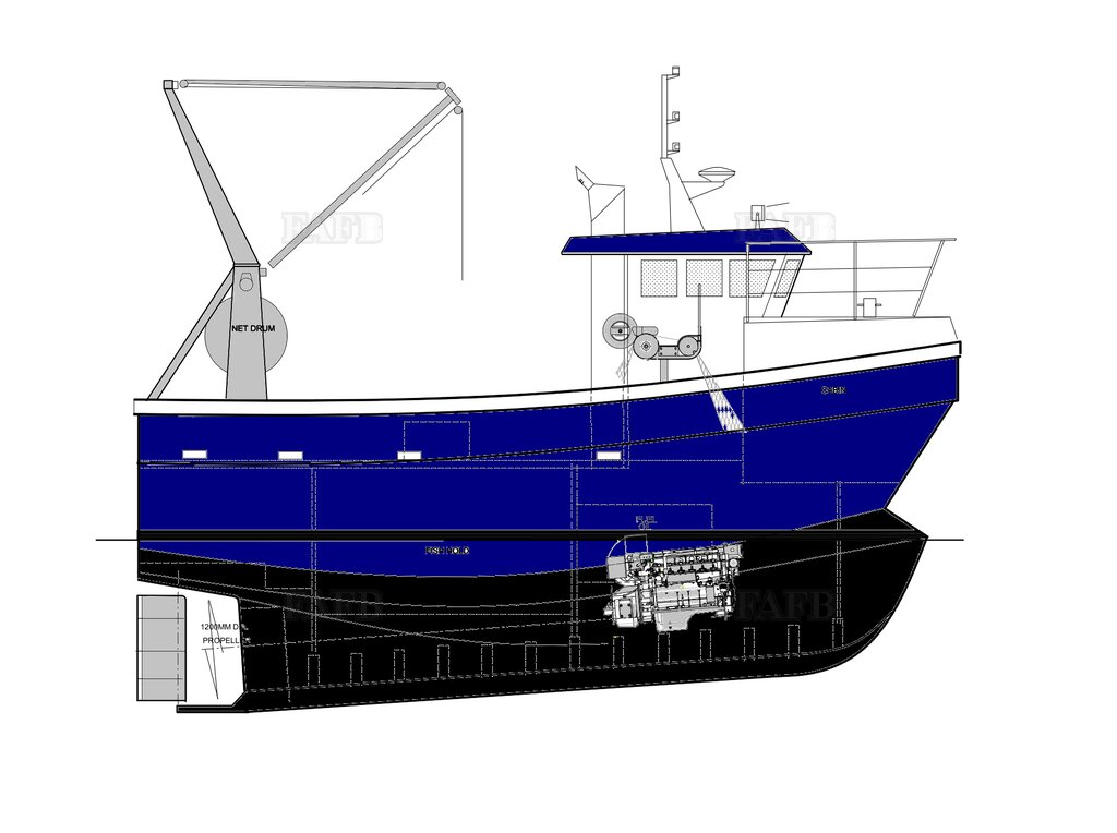 PB33 - Trawler / Gill Netter / Potter - Gary Mitchell designed GRP