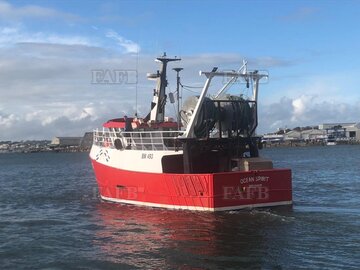 Steel single / twin rig trawler / scalloper by S C McAllister - Ocean Spirit BM493 - ID:121037