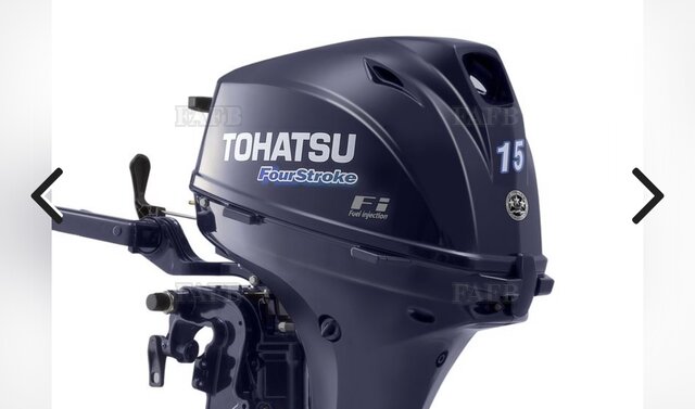 2020 Tohatsu 15hp four stroke long shaft tiller steering pull start - picture 1