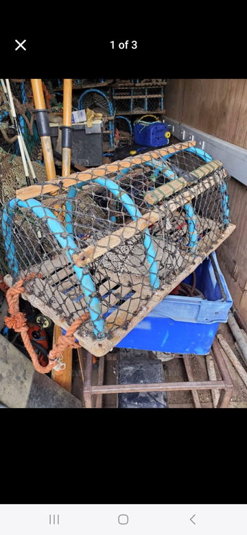 Lobster pots creels steel and wooden parlours