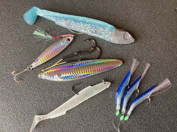 Bass slow jigs,lures and,jig heads. 