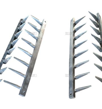 Scallop dredge tooth bars
