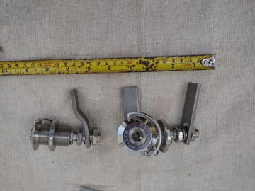 Bailey Marine 90° Deck Hatch Locker Latches with Ring – Stainless Steel