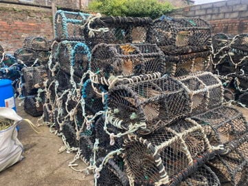 Lobster pots steel 2 soft eyes with bags