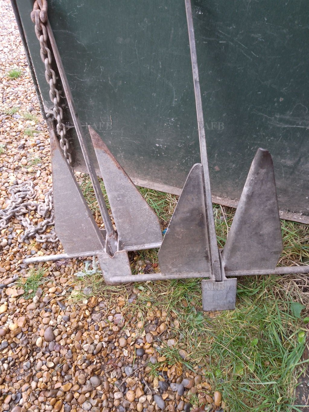 TWO DANFORTH TYPE ANCHORS