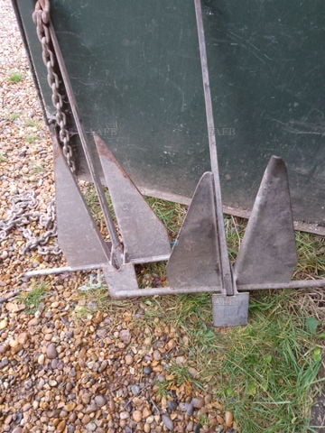 TWO DANFORTH TYPE ANCHORS