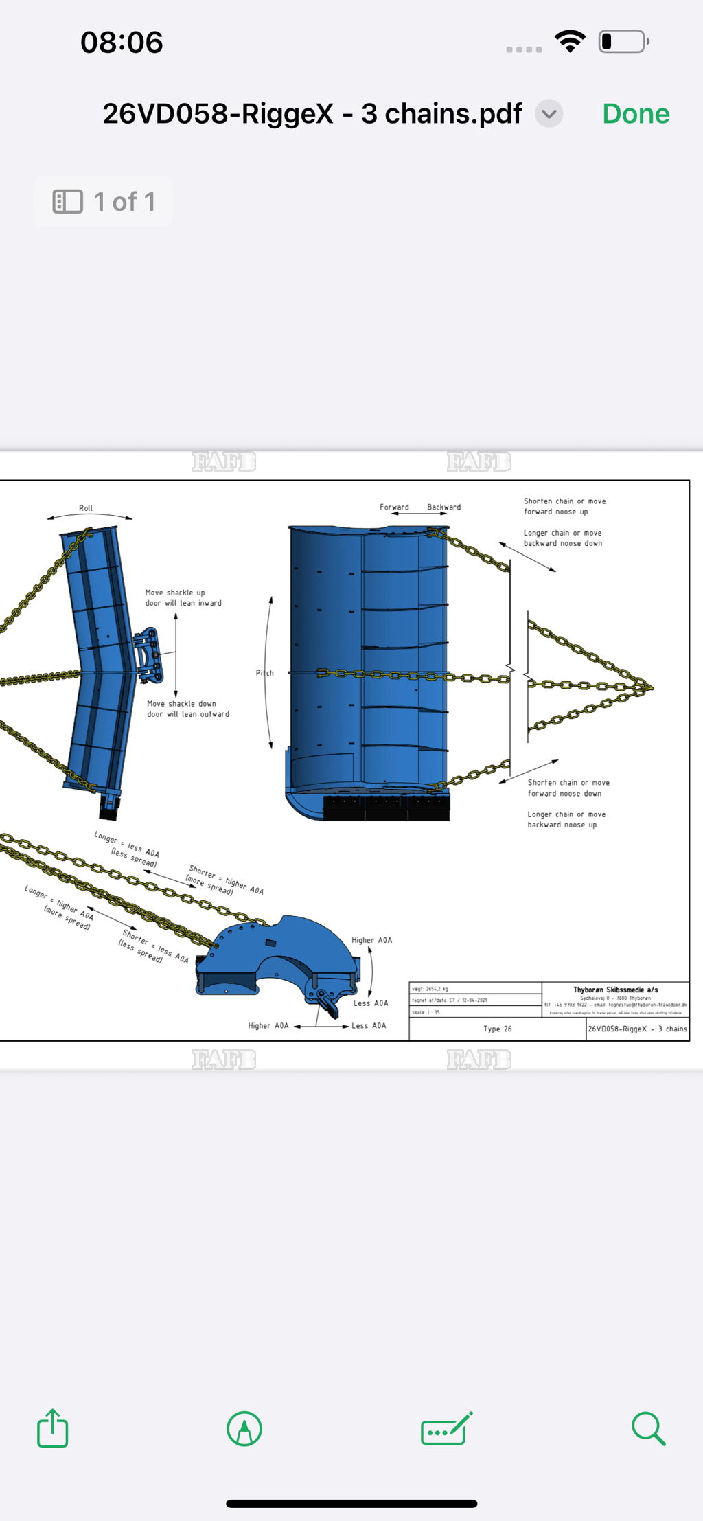 Thyboron Type 26 trawl doors