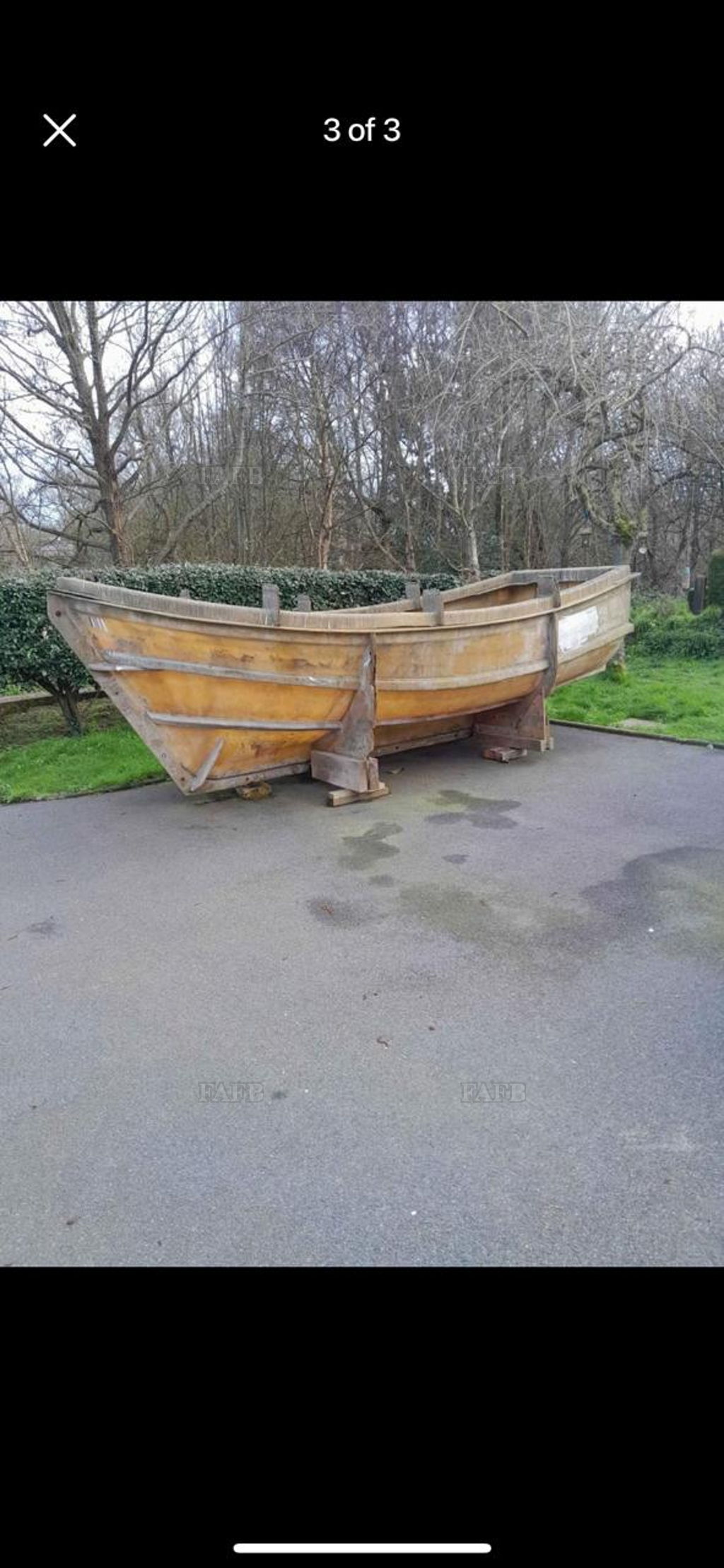 French style with lovely flared bow, very roomy hull