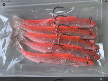 Sandeel Fishing Lures - Bass, Pollock, Cod - Various Colours - NEW Pearl Sparkle