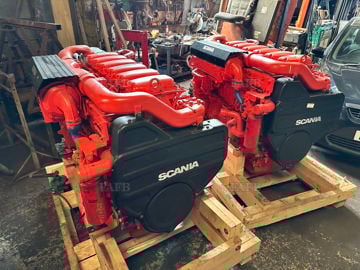 Pair of Scania DI13 071M Engines, 400HP, 2014, Perfect.