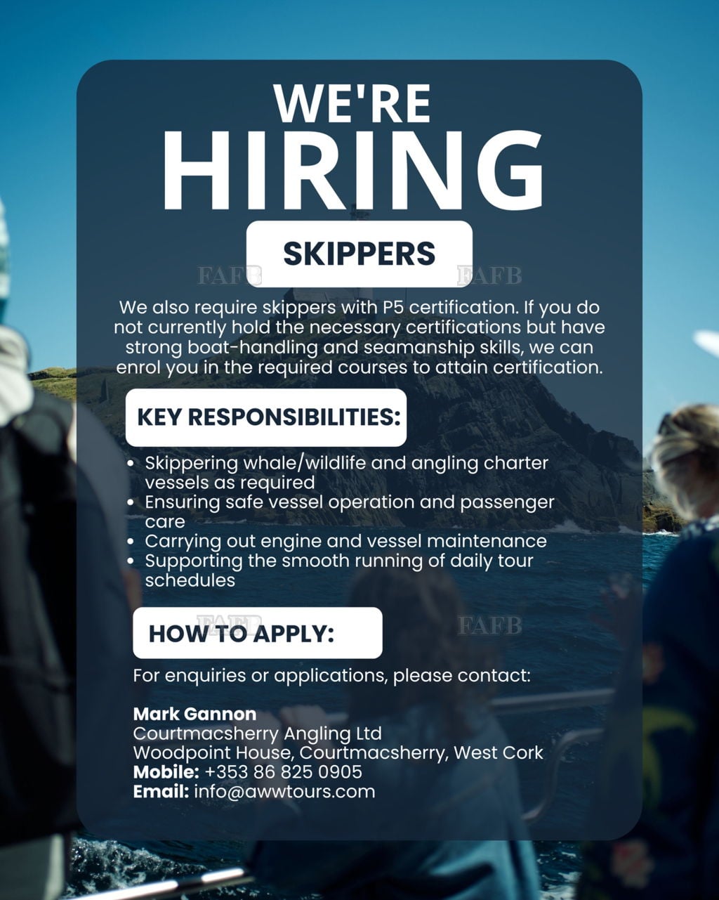 Skippers with P5 or Master 300/500 ton